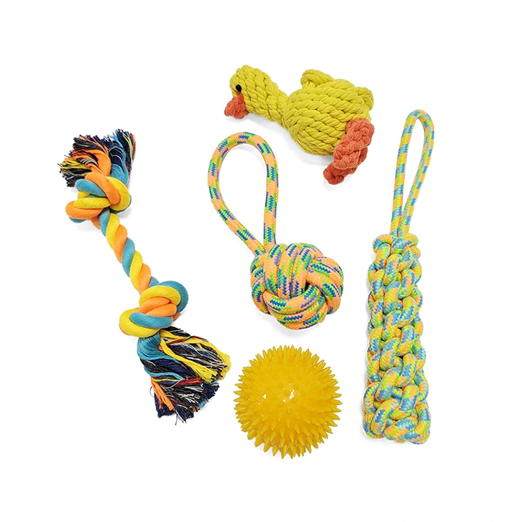 5 Pack Dog Toy Toys установлены для прорезывания зубов